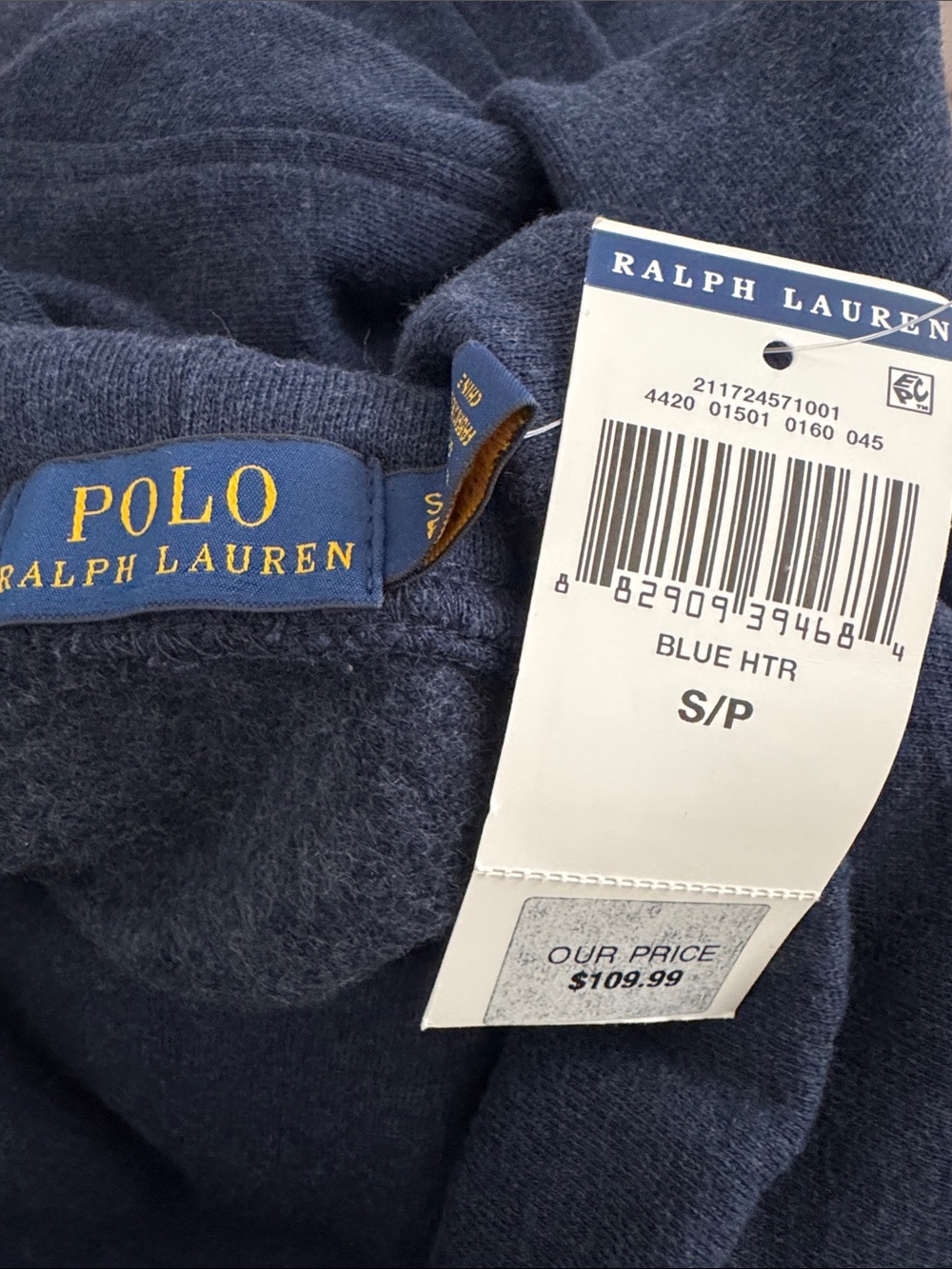 Polo by Ralph Lauren Navy Funnel-Neck Hoodie Sweatshirt Dress - Picture 2 of 3
